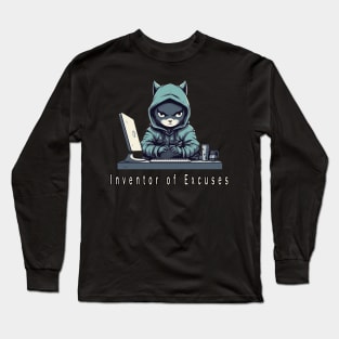 Gaming Gamer IT Cat Level Up Game Over Insider Vibes Long Sleeve T-Shirt